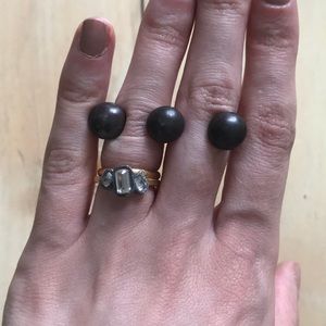 Valou Ring Sheen Obsidian 3 Cap Black Sold OUT